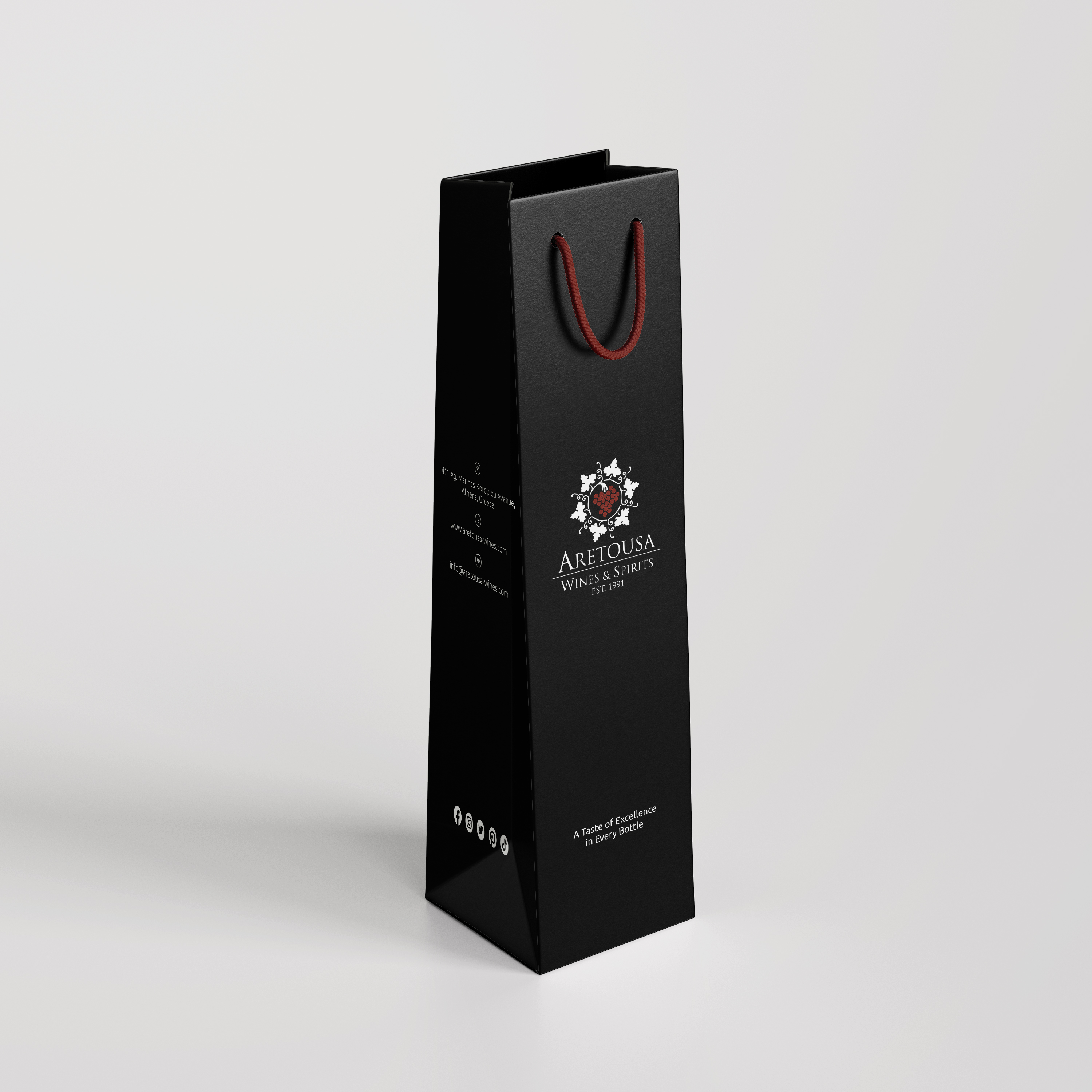 Luxury Wine Gift Bag Black